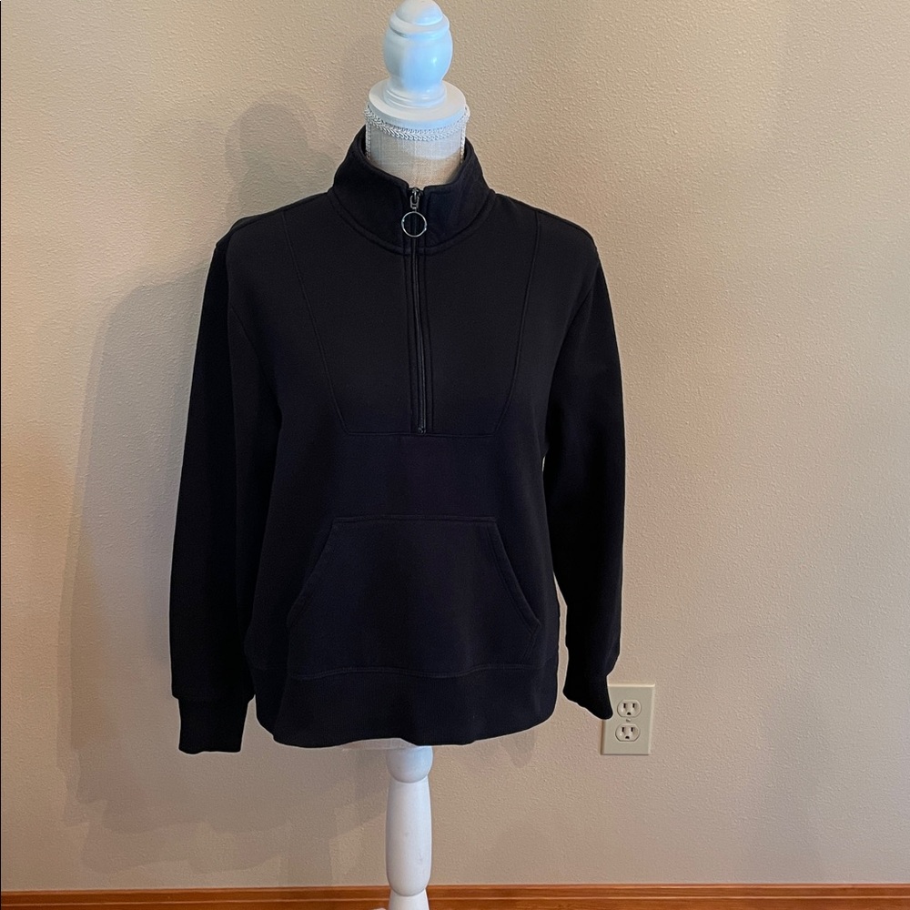 WOMENS Ideology black half zip sweatshirt pullover, size small